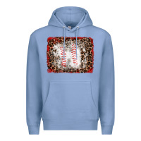 Colony Blue baseball leopard background Premium Hoodie - RanaPortraitStore