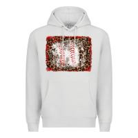 Dove Grey baseball leopard background Premium Hoodie - RanaPortraitStore