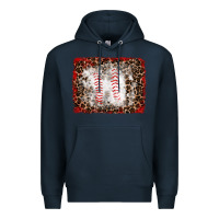 Navy baseball leopard background Premium Hoodie - RanaPortraitStore