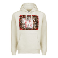Oatmeal Heather baseball leopard background Premium Hoodie - RanaPortraitStore