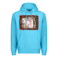 Ocean Blue baseball leopard background Premium Hoodie - RanaPortraitStore