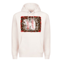 Pale Pink baseball leopard background Premium Hoodie - RanaPortraitStore