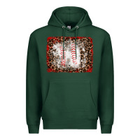 Sports Green baseball leopard background Premium Hoodie - RanaPortraitStore