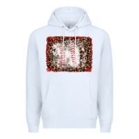 White baseball leopard background Premium Hoodie - RanaPortraitStore
