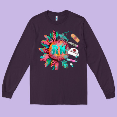 Western Registered Nurse  Medical Instruments Long Sleeve Tee Designed By Barkaloodesign