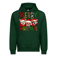 Forest Green merry woofmas dogs Urban Hoodie - Jasminsmagicworld