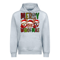 Heather Grey merry woofmas dogs Urban Hoodie - Jasminsmagicworld
