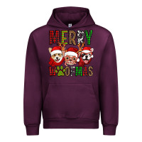 Mauve Wine merry woofmas dogs Urban Hoodie - Jasminsmagicworld