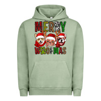Pigment Oil Green merry woofmas dogs Urban Hoodie - Jasminsmagicworld