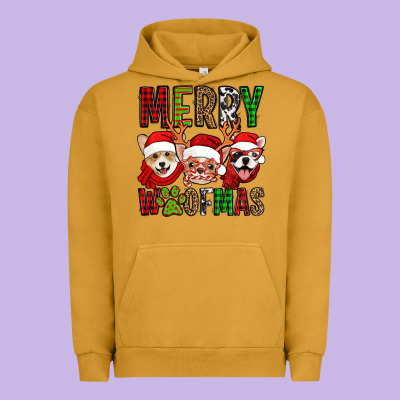 Merry Woofmas Dogs Urban Hoodie Designed By Jasminsmagicworld