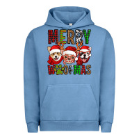 Pigment Pebble Blue merry woofmas dogs Urban Hoodie - Jasminsmagicworld