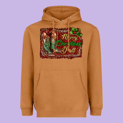 Heavyweight Hoodie Merry Christmas Y'all Boots