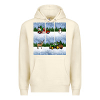 Sandshell christmas snow truck seamless pattern Premium Hoodie - BundleAndBundleShop