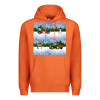 Carrot christmas snow truck seamless pattern Premium Hoodie - BundleAndBundleShop