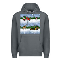 Rock christmas snow truck seamless pattern Premium Hoodie - BundleAndBundleShop