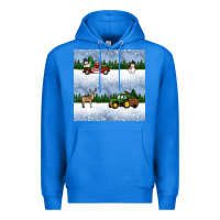 True Royal christmas snow truck seamless pattern Premium Hoodie - BundleAndBundleShop