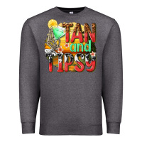 Charcoal Heather tan and tipsy Premium Sweatshirt - texasbilliewilder