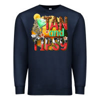 Navy tan and tipsy Premium Sweatshirt - texasbilliewilder
