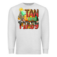 Oatmeal Heather tan and tipsy Premium Sweatshirt - texasbilliewilder