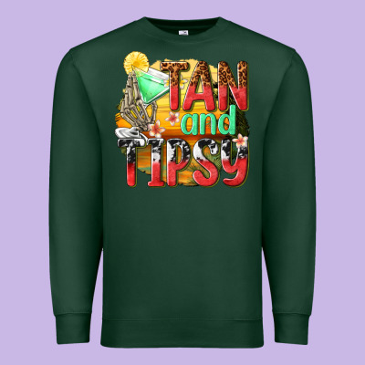Tan And Tipsy Premium Sweatshirt Designed By Texasbilliewilder