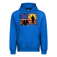 Cobalt american flag soldier sunset Urban Hoodie - JahusDesignShop
