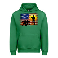 Emerald american flag soldier sunset Urban Hoodie - JahusDesignShop