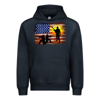 Navy american flag soldier sunset Urban Hoodie - JahusDesignShop
