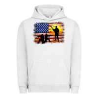 Pigment Lunar Rock american flag soldier sunset Urban Hoodie - JahusDesignShop