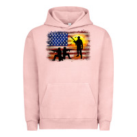 Pigment Salmon american flag soldier sunset Urban Hoodie - JahusDesignShop