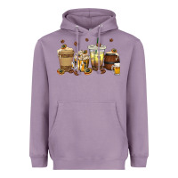 Lavender beer coffee cups Heavyweight Hoodie - texasbilliewilder
