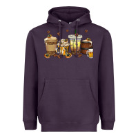 Plum beer coffee cups Heavyweight Hoodie - texasbilliewilder