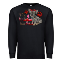 Black my valentine has paws french bulldog Premium Sweatshirt - RanaPortraitStore