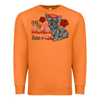 Carrot my valentine has paws french bulldog Premium Sweatshirt - RanaPortraitStore