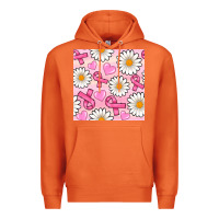 Carrot breast cancer awareness with daisy and heart seamless pattern Premium Hoodie - BundleAndBundleShop