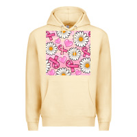 Pina Colada breast cancer awareness with daisy and heart seamless pattern Premium Hoodie - BundleAndBundleShop