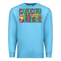 Ocean Blue cafecito y chisme Premium Sweatshirt - Zillion Design Studio