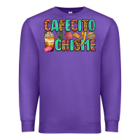 Purple cafecito y chisme Premium Sweatshirt - Zillion Design Studio