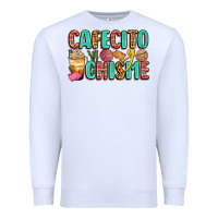 White cafecito y chisme Premium Sweatshirt - Zillion Design Studio