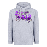 Heather Grey purple its my birthday Heavyweight Hoodie - Zillion Design Studio