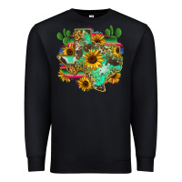 Black texas map Premium Sweatshirt - Zillion Design Studio