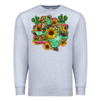 Heather Grey texas map Premium Sweatshirt - Zillion Design Studio