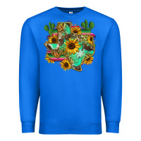 True Royal texas map Premium Sweatshirt - Zillion Design Studio