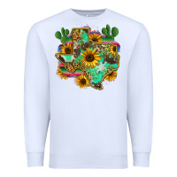 White texas map Premium Sweatshirt - Zillion Design Studio