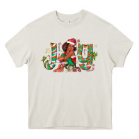 Cream Joy Girl Black Heavy Core Tee - CowhideDigitalArt