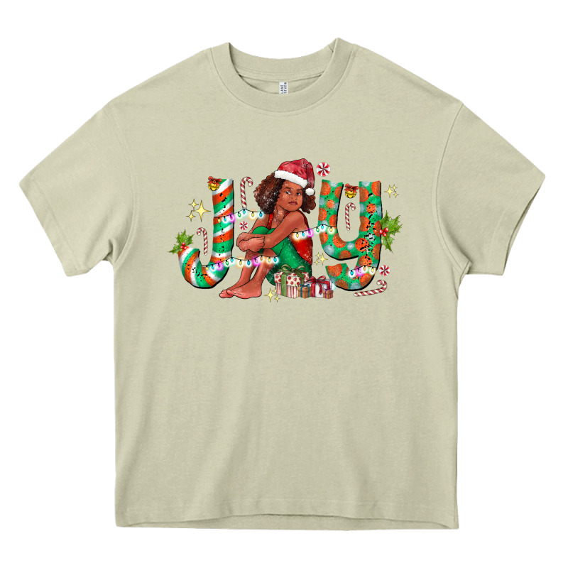 Joy Girl Black Heavy Core Tee by CowhideDigitalArt | Teevron
