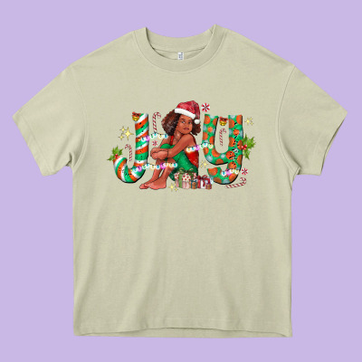 Joy Girl Black Heavy Core Tee Designed By Cowhidedigitalart