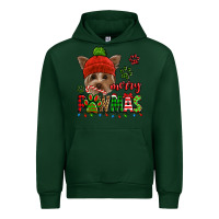 Forest Green merry pawmas christmas yorkie Urban Hoodie - Jasminsmagicworld