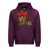 Mauve Wine merry pawmas christmas yorkie Urban Hoodie - Jasminsmagicworld