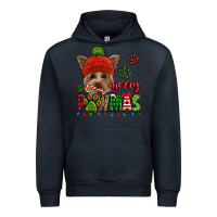 Navy merry pawmas christmas yorkie Urban Hoodie - Jasminsmagicworld
