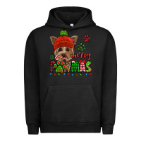 Pigment Black merry pawmas christmas yorkie Urban Hoodie - Jasminsmagicworld